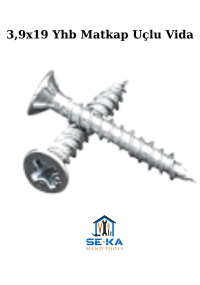 3,9x19 Yhb Matkap Uçlu Vida-1.9 Cm Akıllı Vida 50 Adet 3.9 x 19 MM