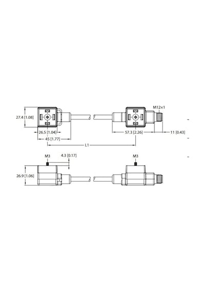 Turck 6606642 Vas22-s80e-0,15-das22-s-fs5.43-2/txl Bağlantı Aksesuarları