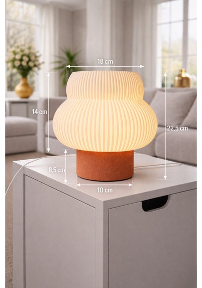 Bumble Model - Led Abajur - Masa Lambası - Usb 5v İle Çalışır - Slim Led Aydınlatması Dahildir - Dekoratif Lamba - Renk Seçenekli Çok Renkli