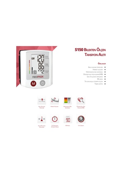Rossmax S150 Bilekten Ölçen Tansiyon Aletirossmax