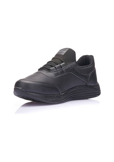 Günlük Erkek Yetişkin Sneaker Büyük Numara Spor Ayakkabı Lastik Bağcıklı Rahat Esnek 110c Siyah - Siyah