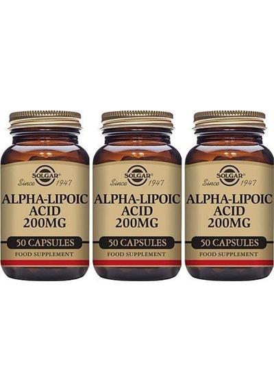Solgar Alpha Lipoic Acid 200 Mg 50 Kapsül 3 Adet