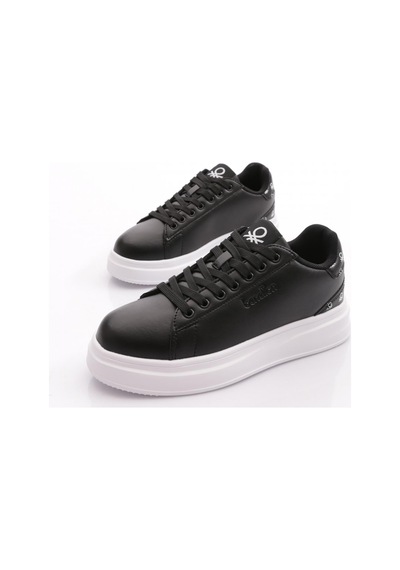Benetton Bni-12098 Kadın Sneaker Ayakkabı Siyah Beyaz