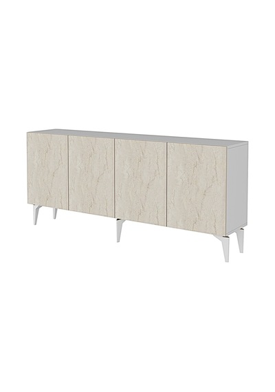 Ka1809bt Lipa Konsol Ve Tv Sehpası Beyaz-traverten 180cm Beyaz - Traverten