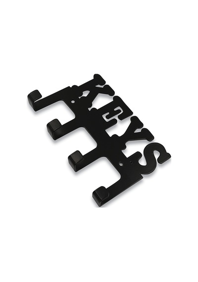 Metal Siyah Keys Yazılı Dekoratif Anahtar Askısı, Askılık, Anahta Diğer