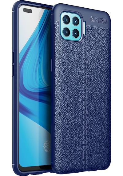 Oppo Reno 4 Lite Uyumlu Kılıf Auto Focus Kapak - Lacivert