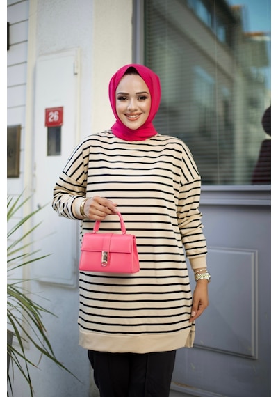 Hira Life Fashion Kadın Tesettür Giyim Bisiklet Yaka Ve Ön Çizgili Dokuma Uzun 2 İplik Tunik İkili Takım Siyah Siyah Hira Life Fashion Kadın Tesettür Giyim Bisiklet Yaka Ve Ön Çizgili Dokuma Uzun 2 İplik Tunik İkili Takım Siyah Siyah