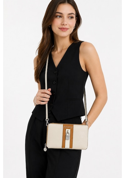 Silver & Polo Silver Polo Çapraz Askılı Kadın Çanta Bej.taba 1038