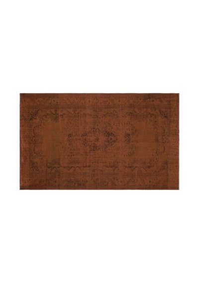 El Dokuması Vintage Yün-pamuk Kahve Halı 28412 186 X 309 Cm Kahverengi