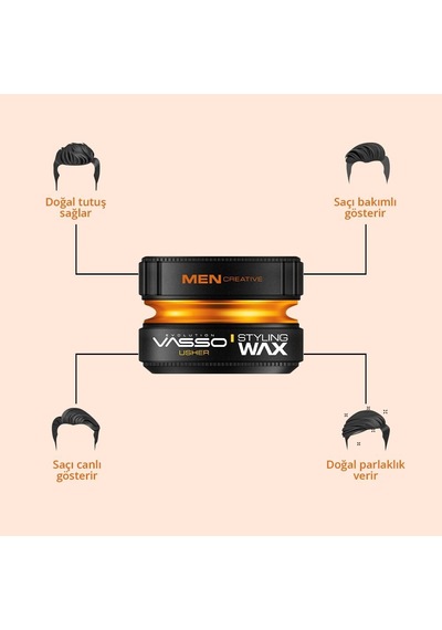 Parlaklık Kazandıran Wax Tüm Saç Tipleri Doğal Tutuş Ve Doğal Parlaklık Aqua Usher 150 Ml