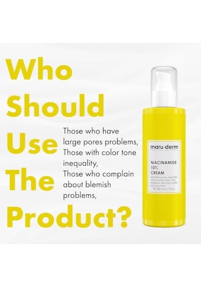 Maruderm Niacinamide%10 Leke Karşıtı Ve Gözenek Görünümü İnceltici Krem Düzensiz Cilt Tonu Ve Dokusuna Karşı Yoğun Etkili Bakım Kremi, 200 Ml