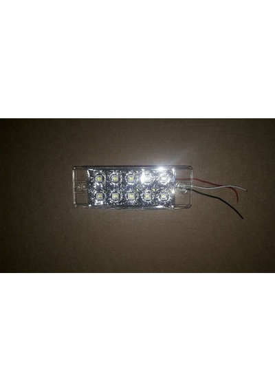 24v Sinyal Lambası 10 Ledli Kablolu 51x148 beyaz Unıversal