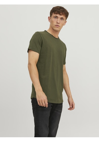 Jack & Jones Erkek Bisiklet Yaka Basic Tişört - Basher Forest Night