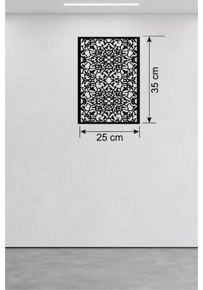 Mey İthalat Floral Mandala Tasarım Ahşap Duvar Tablosu - 25x35 Cm Lazer Kesim Dekoratif Pano Çok Renkli