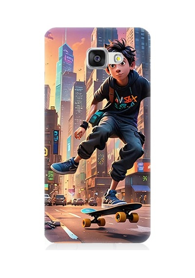 Samsung Galaxy A5 2016 Uyumlu Kaykay Çocuğu Desenli Silikon Kılıf
