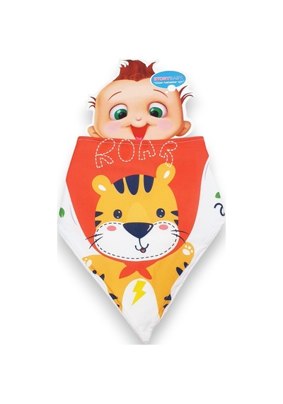 Roar Erkek Bebek Fular Önlük Mavi