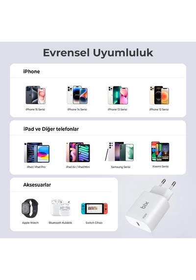 Bxcl20ta 20w Pd Süper Hızlı Type-c Şarj Cihazı, Type-c Den Lightning E Kablosuyla İphone 17 Serisi, İphone 16 Serisi, İphone 15 Serisi 14/14 Pro/14 Pro Max, İpad 9 Ve Fazlasıyla Uyumlu Bxcl20ta 20w Pd Süper Hızlı Type-c Şarj Cihazı, Type-c Den Lightning E Kablosuyla İphone 17 Serisi, İphone 16 Serisi, İphone 15 Serisi 14/14 Pro/14 Pro Max, İpad 9 Ve Fazlasıyla Uyumlu