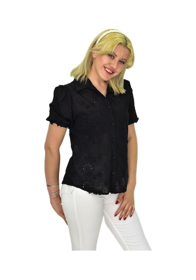 Kadın Brodeli Kısa Kol Bluz Bgl-st0371 001