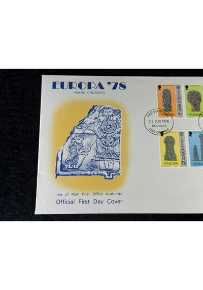 İsle Of Man Fdc 1978 Europa '78 Manx Crosses İlk Gün Zarfı Tam Seri
