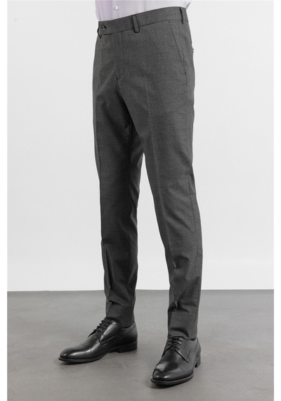 İmza Siyah - Füme Yan Cep Kazayağı Desen Slim Fit Esnek Classic Pantolon 1003255174 İmza Siyah - Füme Yan Cep Kazayağı Desen Slim Fit Esnek Classic Pantolon 1003255174