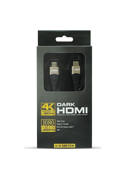 Dark 2 Metre 4K 60Hz 18Gbps V2.0 Altın Uçlu Hdmi Kablo