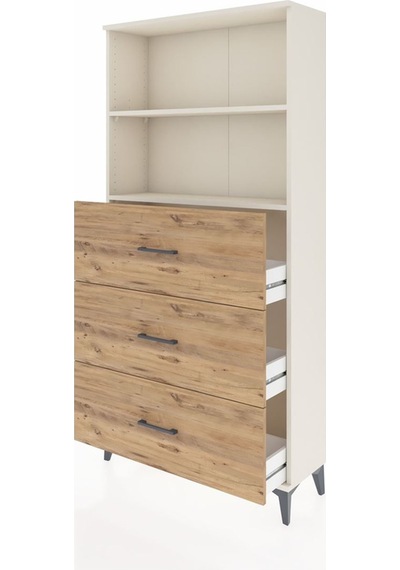 Arges Dolap 2 Raflı 3 Çekmeceli 88x30x182 Aytaşı-çam Aytaşı