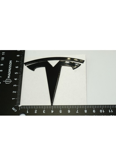 Tesla Model 3 S X Y Logo 3m 3d Parlak Siyah Rozet Amblem