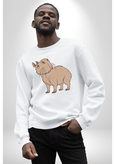 Chispi Unisex Beyaz Sweatshirt Beyaz