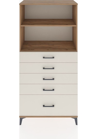 Hyperion Dolap 2 Raflı 5 Çekmeceli 88x44x182 Çam-aytaşı Atlas Çam