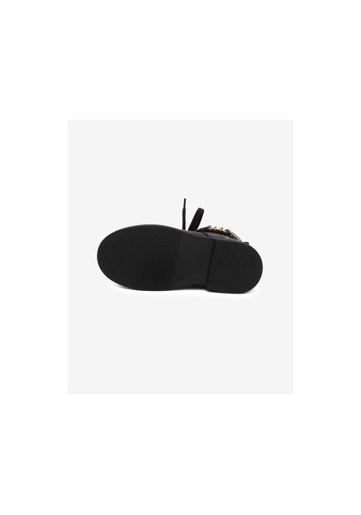 Greyder Kız Çocuk Siyah Hakiki Deri Military Bot 5k5zb59667 Siyah