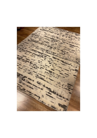160x230 El Dokuması Bambu - Yün Krem Halı