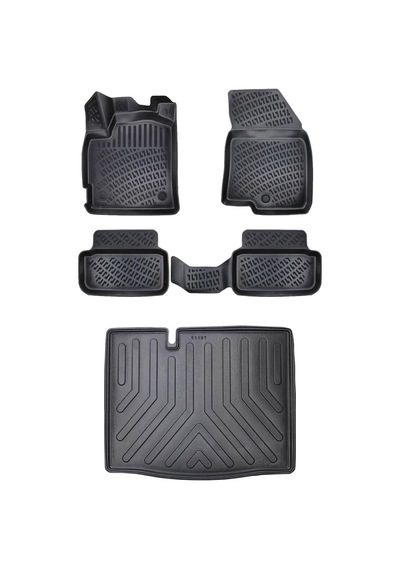 Dacia Sandero Stepway 2020+ Prestige Paket 3D Paspas Ve Bagaj Set Siyah