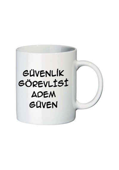Erkek Güvenlik Görevlisine Hediye Isimli Kupa Bardak
