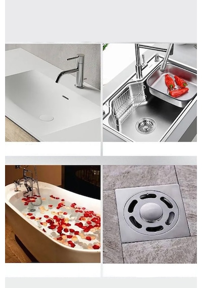 20 Adet Yapışkanlı Banyo Gider Koruyucu Saç Toplayıcı Gider Böcek Koruyucu Gider Süzgeci 20li Diğer