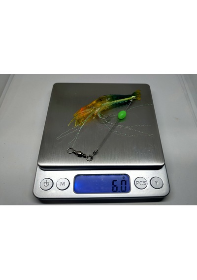 7 Renk Karides Shrimp Kancalı Fosforlu 8.5cm 6gr Silikon Yem 7ad