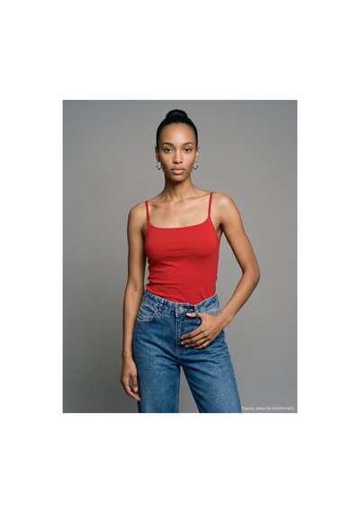 Dilvin 21200 Bra-free Askılı Top Kırmızı