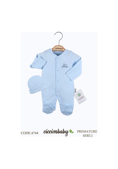 Ciccim Baby Prematüre Bebe Tulum 4744 Mavi 001