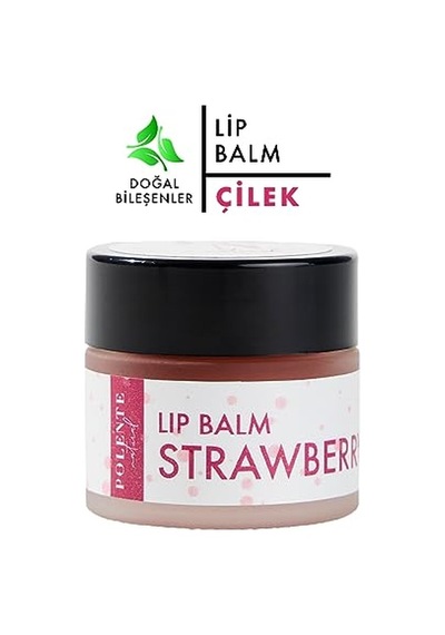 Natural - Çilekli Lip Balm - Nemlendirici Dudak Kremi 10 Ml