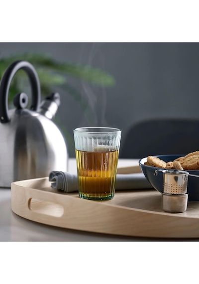 4 Adet Cam Bardak Seti Açık Turkuaz Renk Meridyendukkan 31 Cl, 4 Adet Çok Renkli