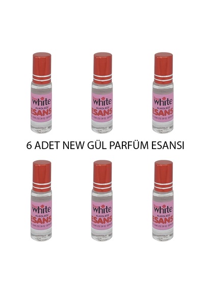 Rose White New Gül Parfüm Esansı 6 x 5 ML