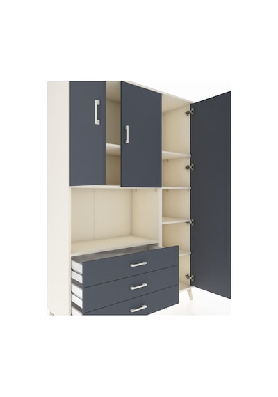 Hyperion Dolap 7 Raflı 3 Çekmeceli 3 Kapaklı 132x44x195 Aytaşı-antrasit/antrasit Antrasıt/antrasıt Hyperion Dolap 7 Raflı 3 Çekmeceli 3 Kapaklı 132x44x195 Aytaşı-antrasit/antrasit Antrasıt/antrasıt