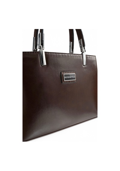 Silver & Polo Silver Polo Kahve - Kahve Düz Cilt Kadın El Çantası Sp987 Kahverengi