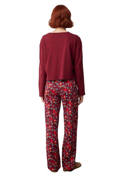 Ersefa Kadın Yılbaşı Desenli Uzun Kollu Pijama Takımı Fonksiyonel Dayanı bordo Ersefa Kadın Yılbaşı Desenli Uzun Kollu Pijama Takımı Fonksiyonel Dayanı bordo