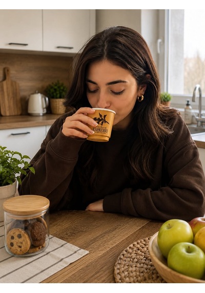 Mien Art 4'lü Espresso Bardağı 90cc , Kulpsuz Kahve Fincanı Çok Renkli