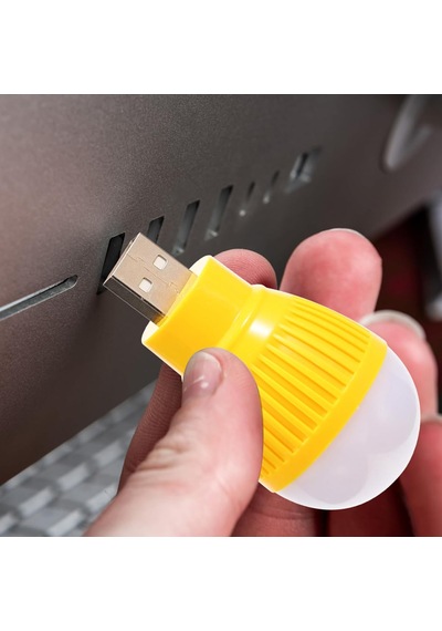 Usb Beyaz Gece Lambası Mini Ampul 34389 Beyaz - Sarı