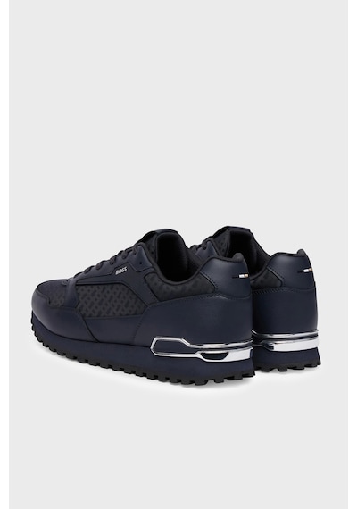 Boss Logolu Deri Sneaker Ayakkabı Erkek Ayakkabı 50568574 404 Lacivert