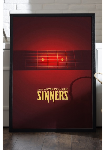 Sinners Siyah Ahşap Çerçeveli Poster, Film Duvar Tablosu