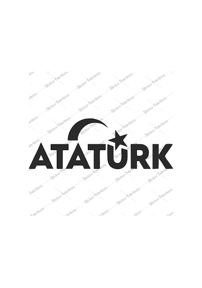 Atatürk Ay Yıldız Türk Bayrağı Sticker 00884