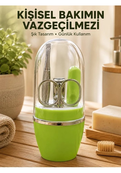 Yeşil Manikür Pedikür Bakım Seti Çok Amaçlı Kişisel Bakım Kiti Mh-hs1121-4371