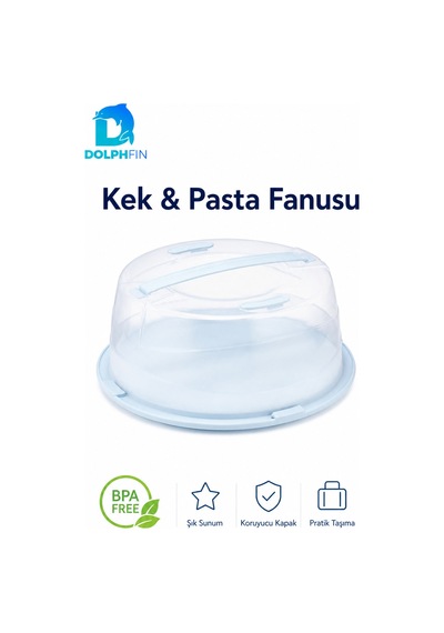 28 Cm Kek Pasta Fanusu Saplı Kilitli Kapaklı Taşıma Ve Saklama Kabı Çok Renkli